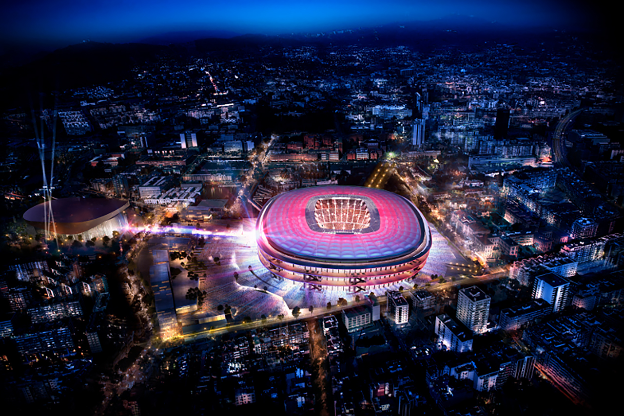 the Camp Nou Football Stadium