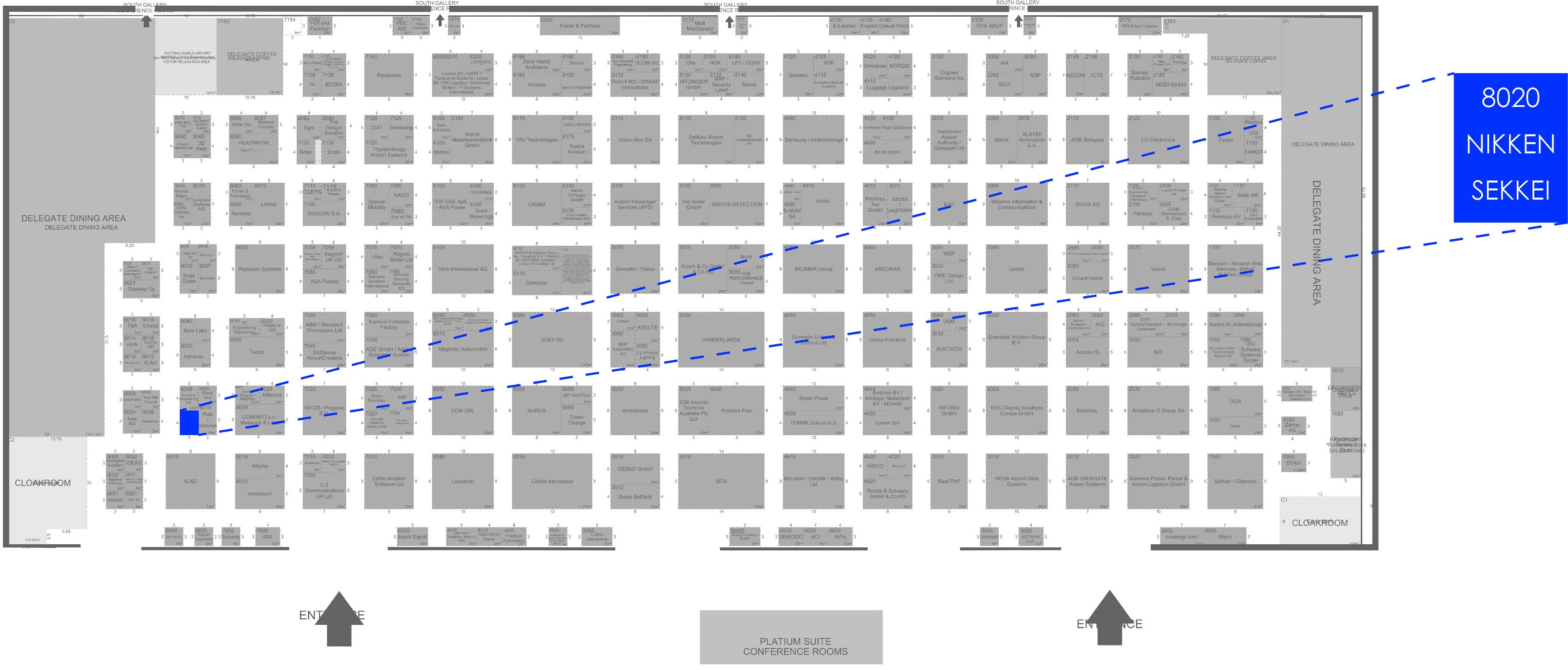 Floor Layout and Stand Location of NIKKEN SEKKEI