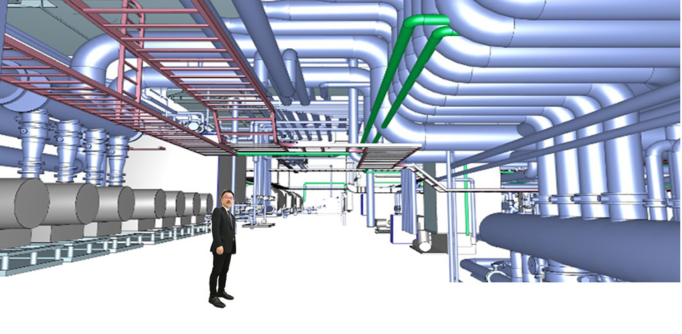 地下 3 階熱源機械室ＢＩＭモデル 改修イメージ