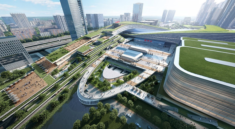 日建設計は、中国最大規模の交通ハブ「深圳市西麗総合交通ハブ