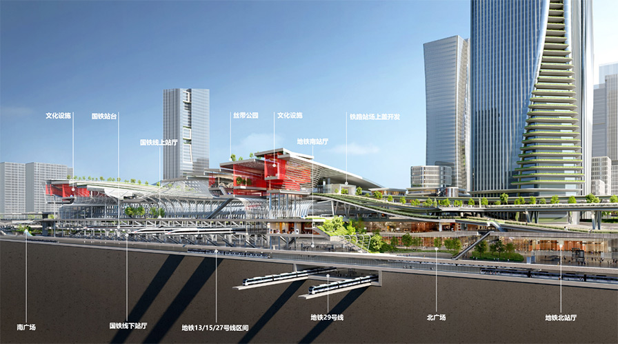 日建設計は、中国最大規模の交通ハブ「深圳市西麗総合交通ハブ