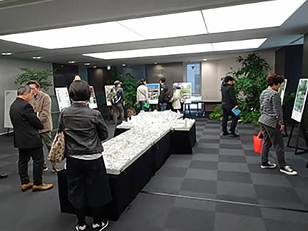御堂筋周辺の街並み模型。
